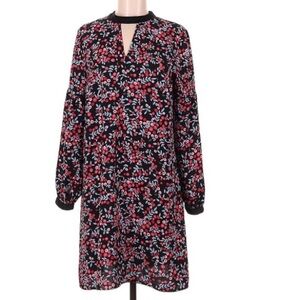 LOFT Black Floral Dress